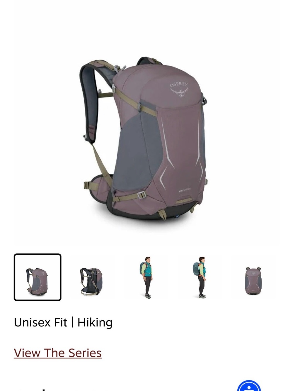 Osprey Hiking Backpack - Graphite Purple